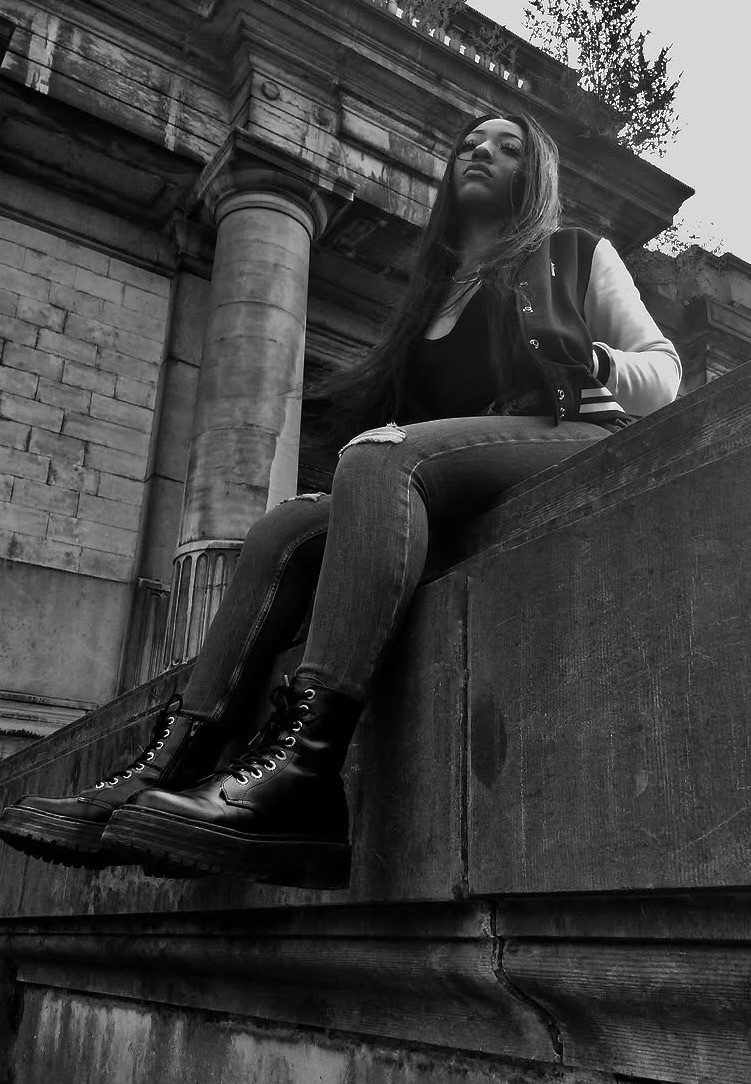 Black-and-white portrait by Made by Mr. Barry